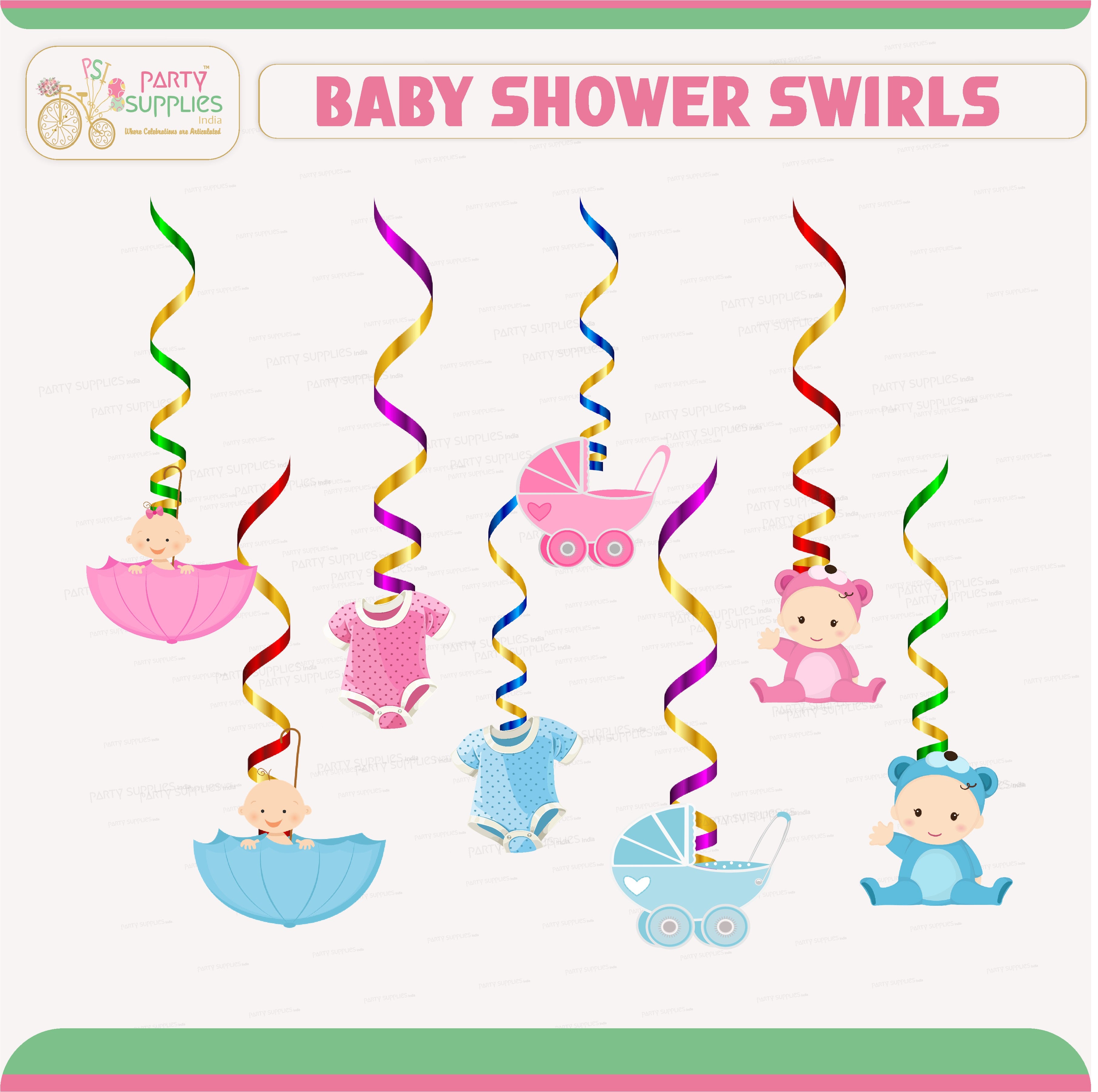 Baby Shower Theme Swirls