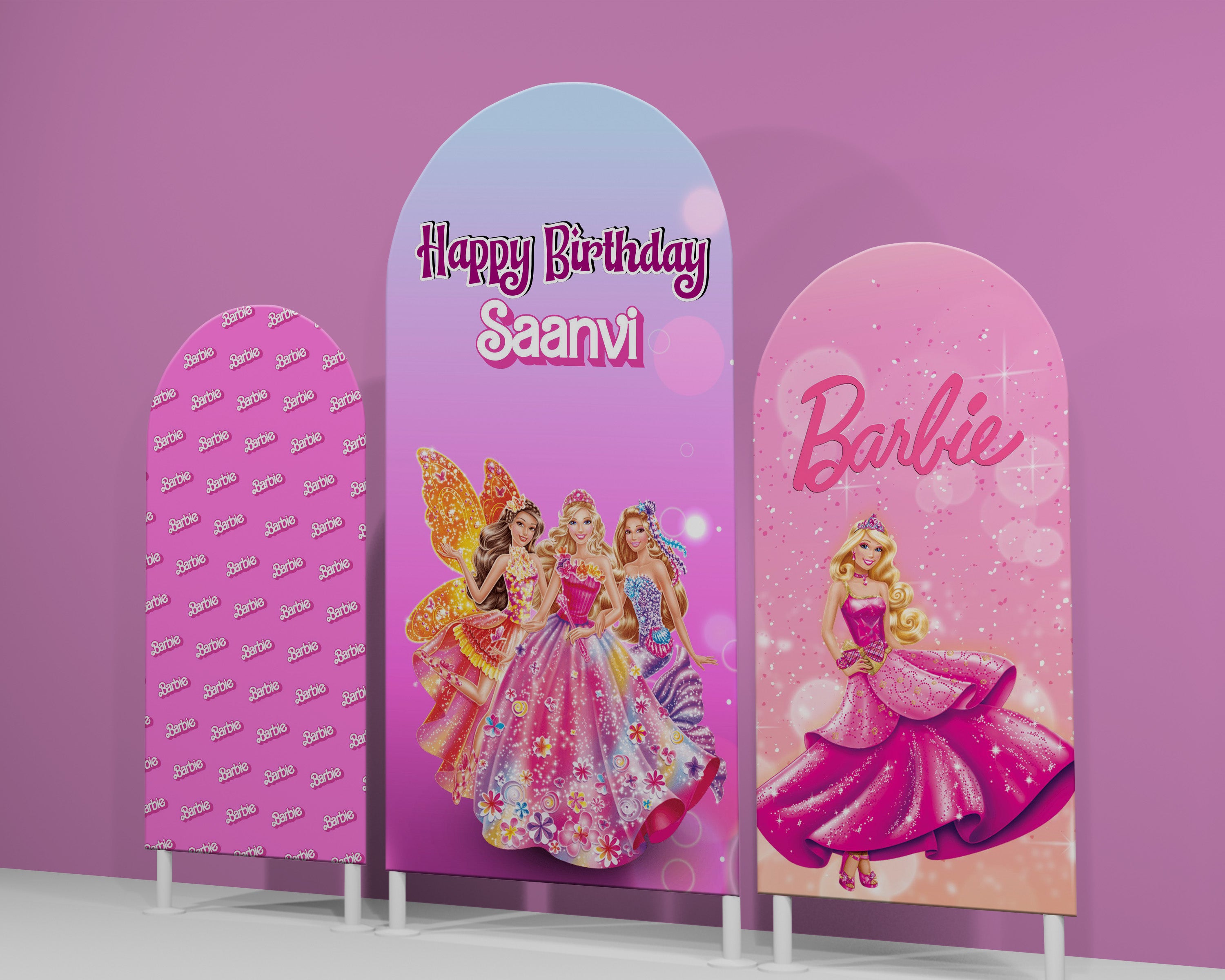 Barbie Theme Arch Backdrop