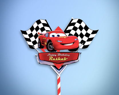 Cars Theme Hand Crafted Cake Topper