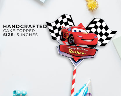 Cars Theme Hand Crafted Cake Topper