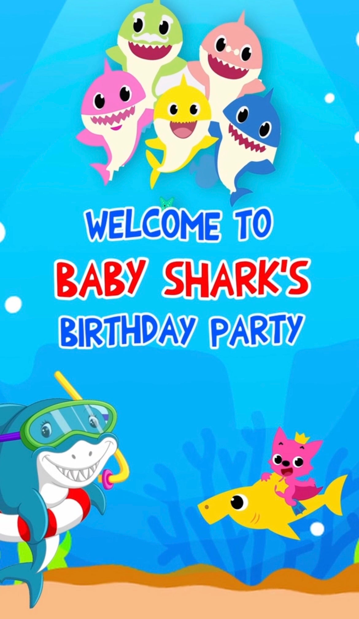 Shark Theme E-Video Invite