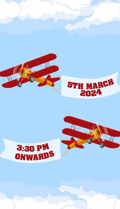 Aeroplane Theme E-Video Invite