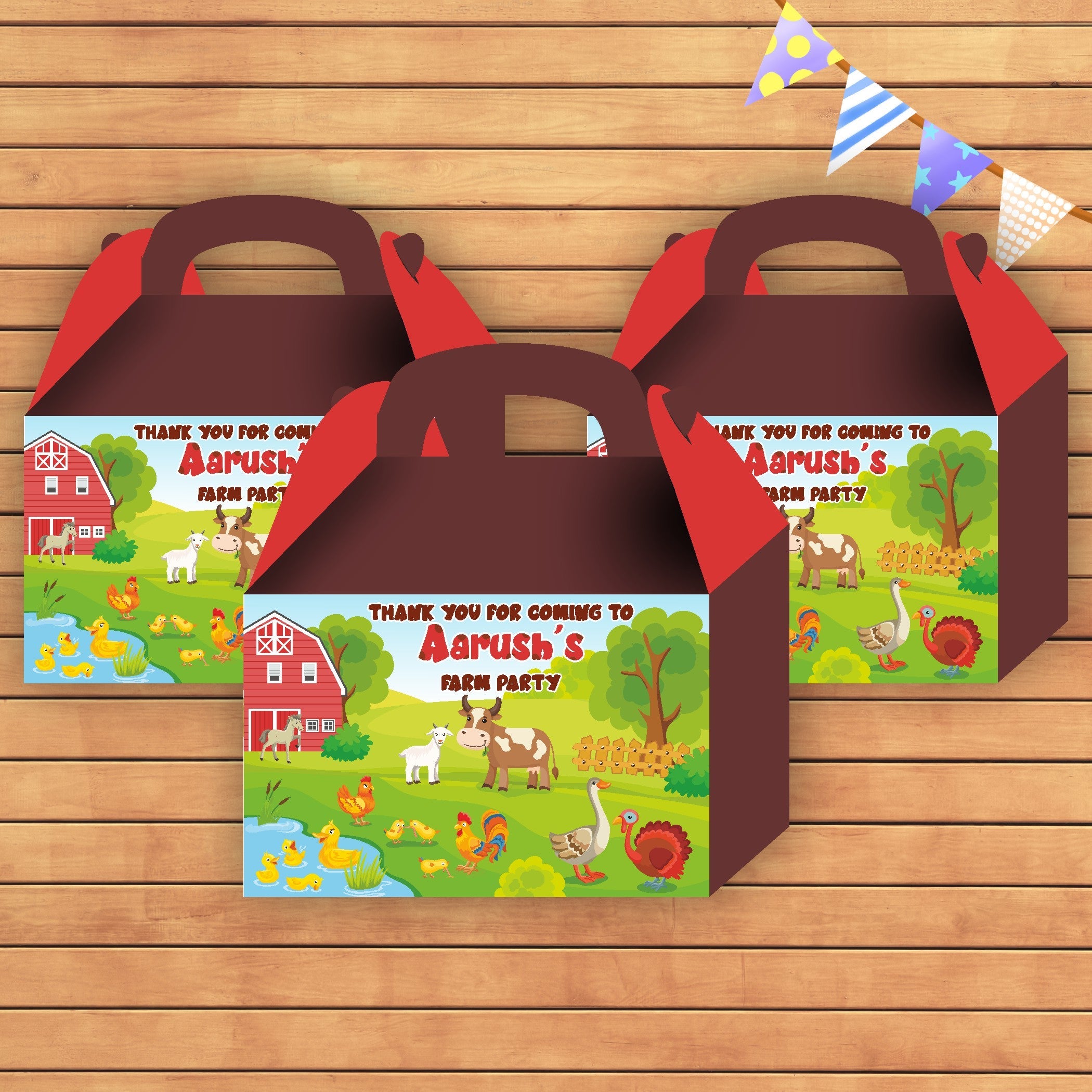 Farm theme Goodie Return Gift Boxes