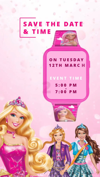 Barbie Theme E-Video Invite