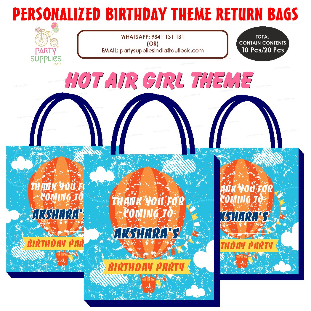 Hot Air Theme Girl Return Gift Bag