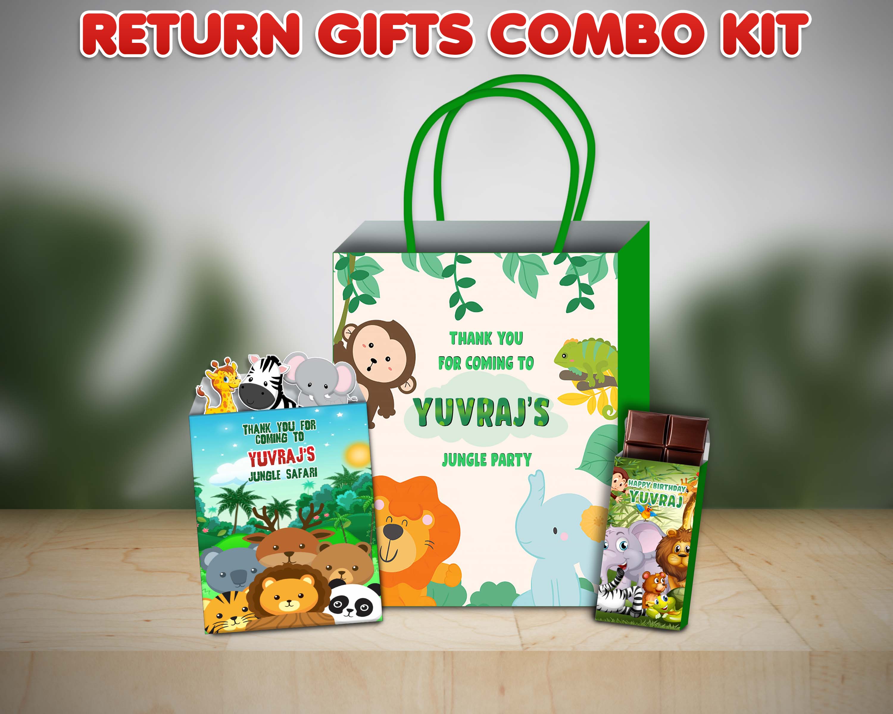 4pcs Jungle Safari Animals Gift Bag Handbags Kids Birthday Paper Bags  Decoration Forest Theme Party Baby Shower Packaging Supply - Gift Boxes &  Bags - AliExpress