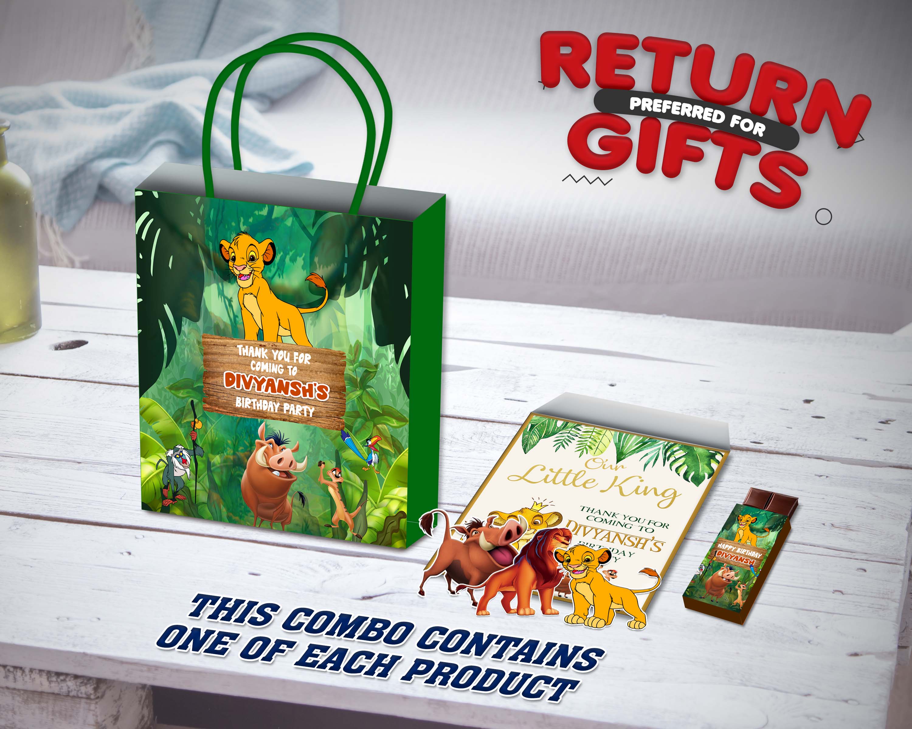 PSI Lion King Theme Return Gift Combo | Return Gift – Party Supplies India