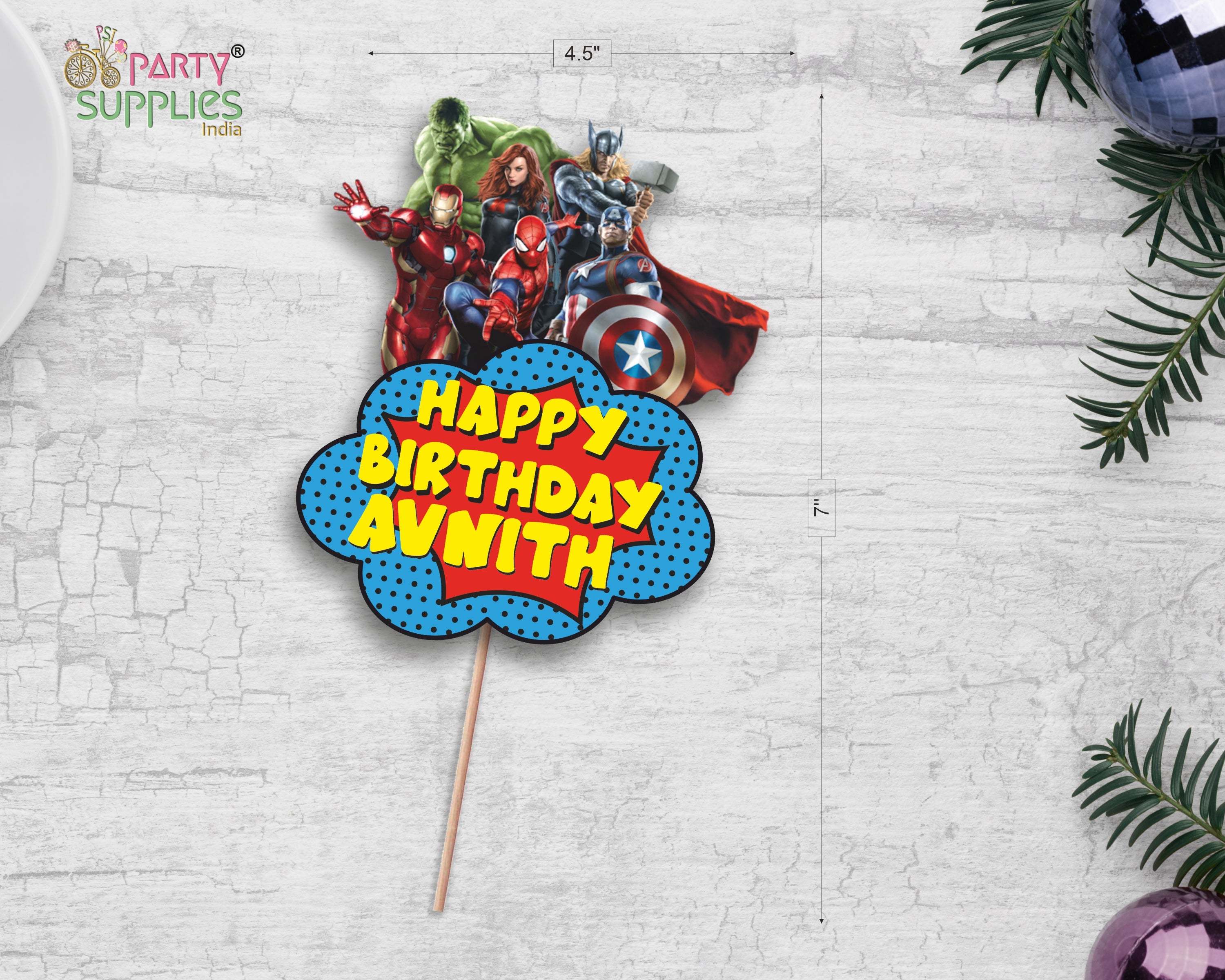 Buy Festiko Superhero, Avengers, Marvel Happybirthday Theme Party Cake  Decoration Cake Topper, Avengers Party Favors For Kids Birthday Decoration (Cake  Topper) Online at Best Prices in India - JioMart.