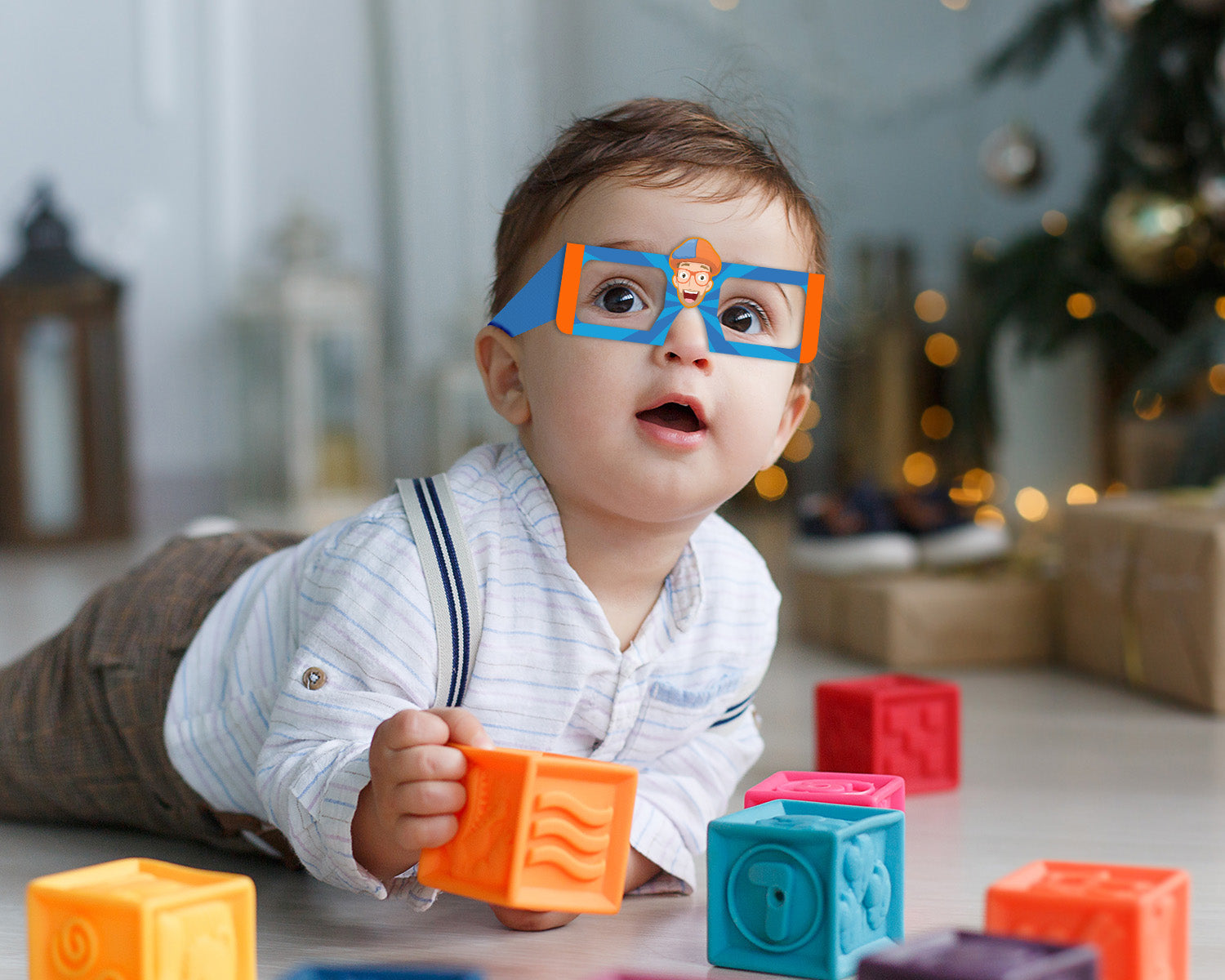 Blippi Theme Birthday Party glasses