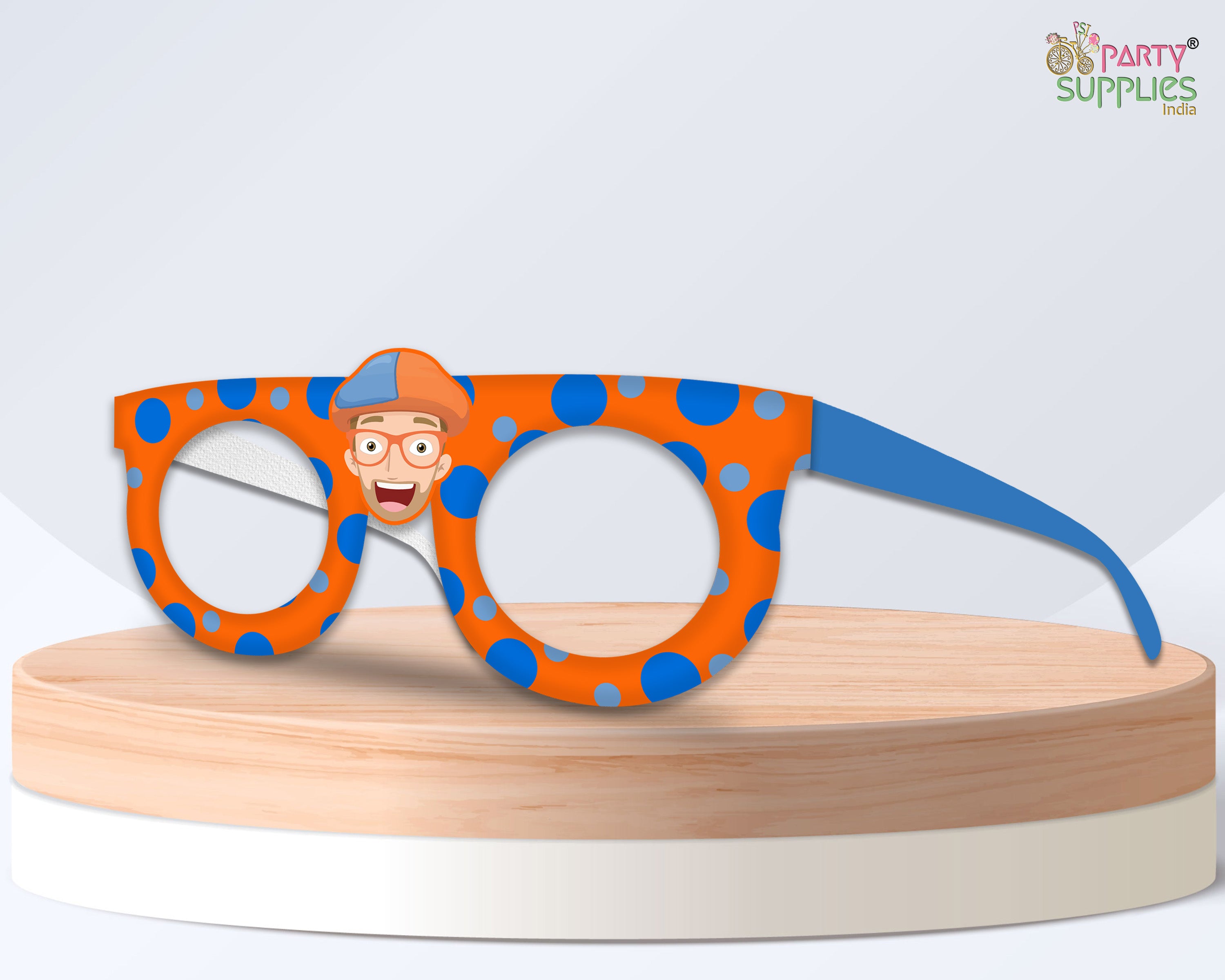 Blippi Theme Birthday Party glasses