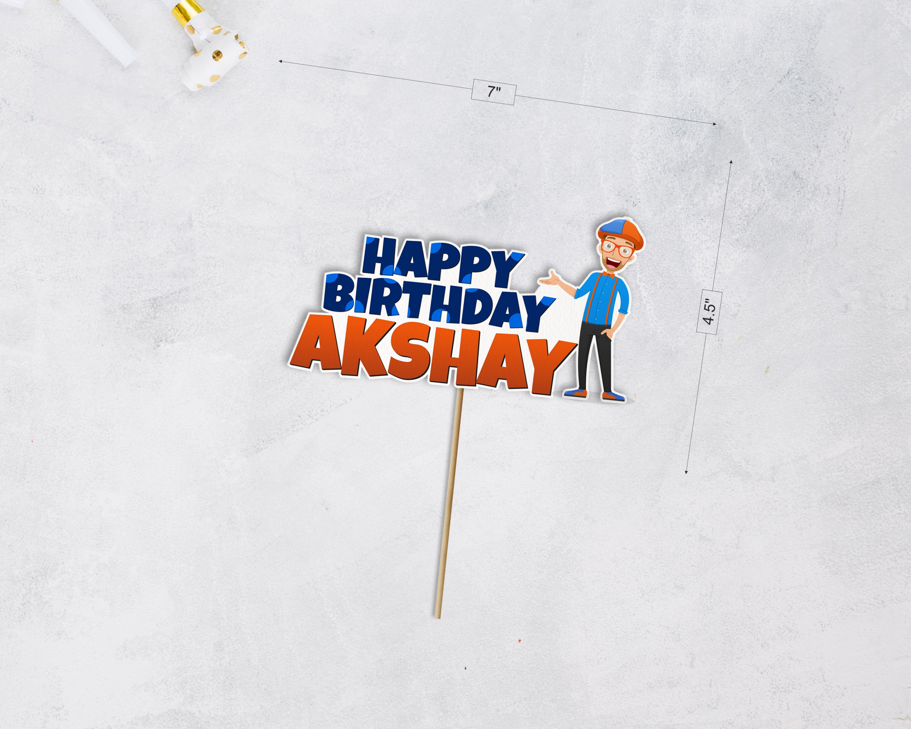 Blippi Cake Topper – Magicalkraftsbymk