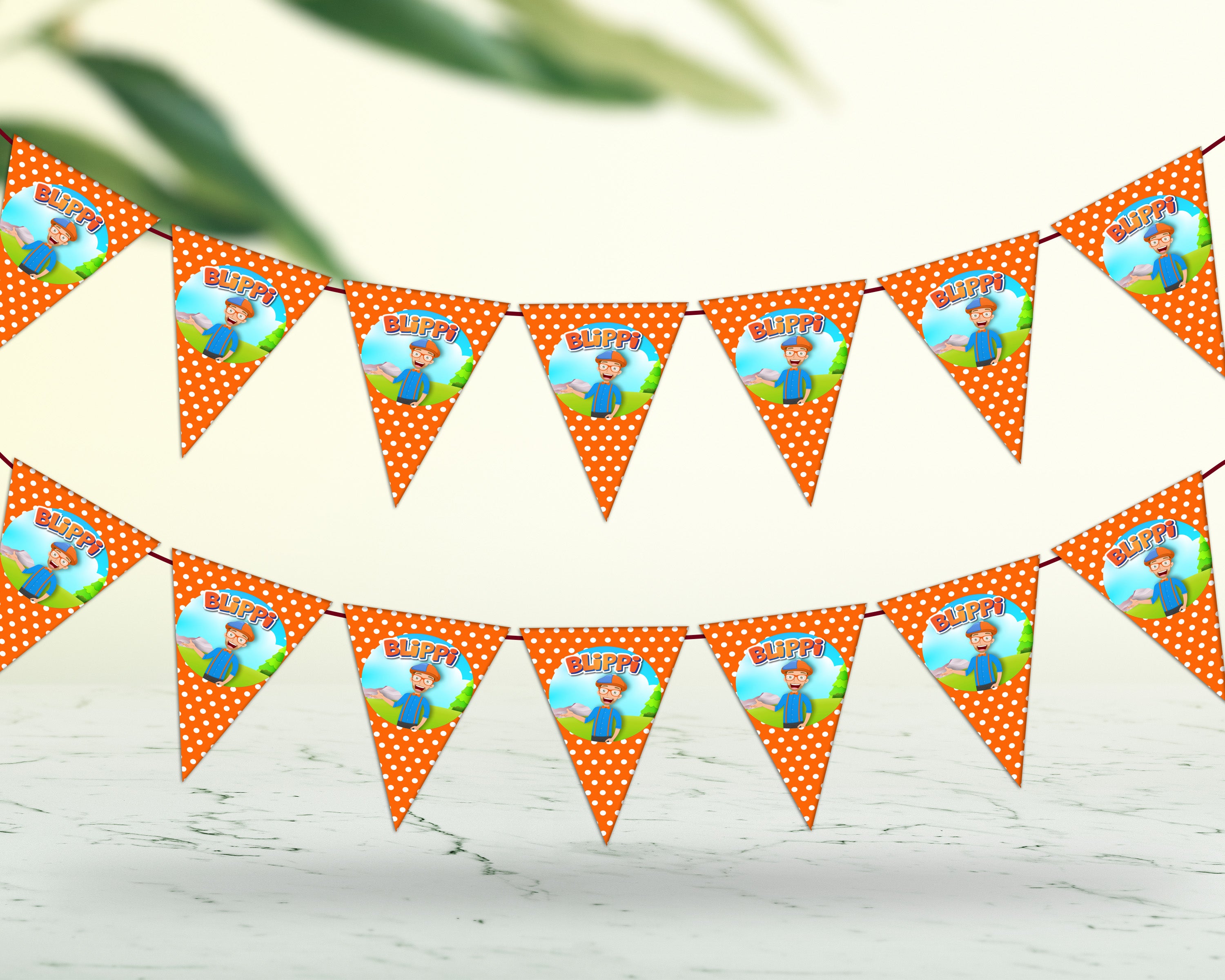 Blippi Theme Flag Bunting