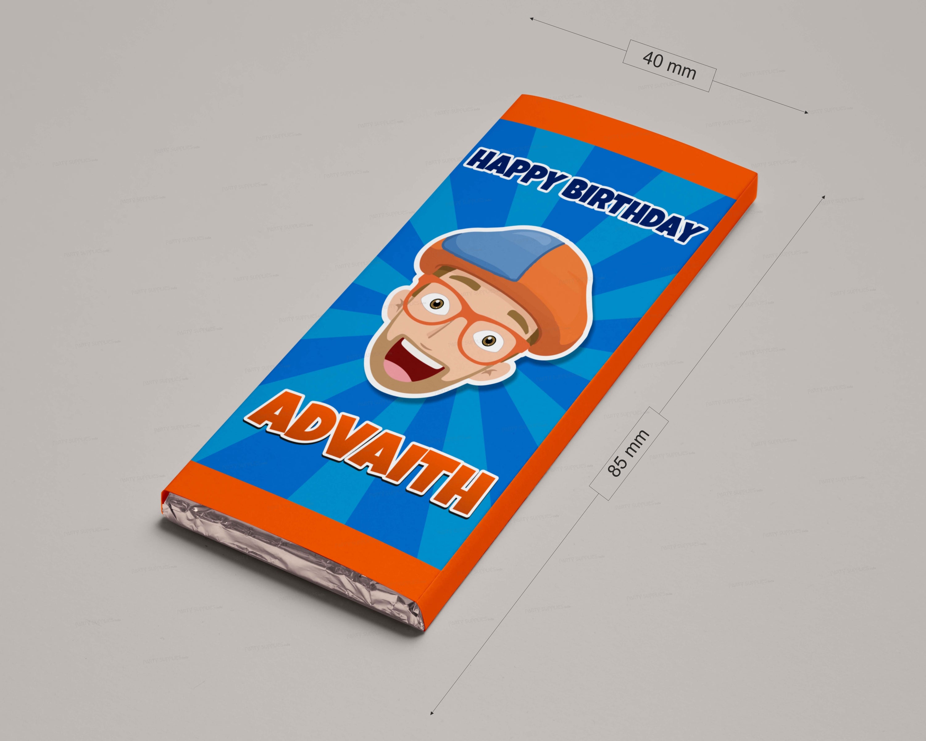 Blippi Theme Home Made Chocolate Return Gifts