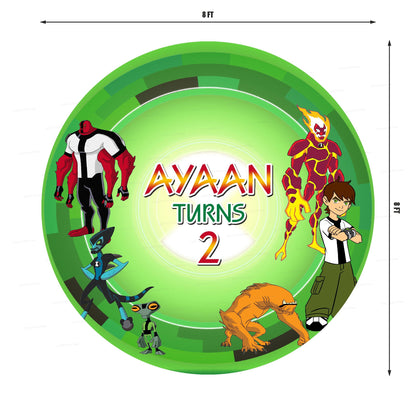 Ben 10 Theme Personalized Backdrop