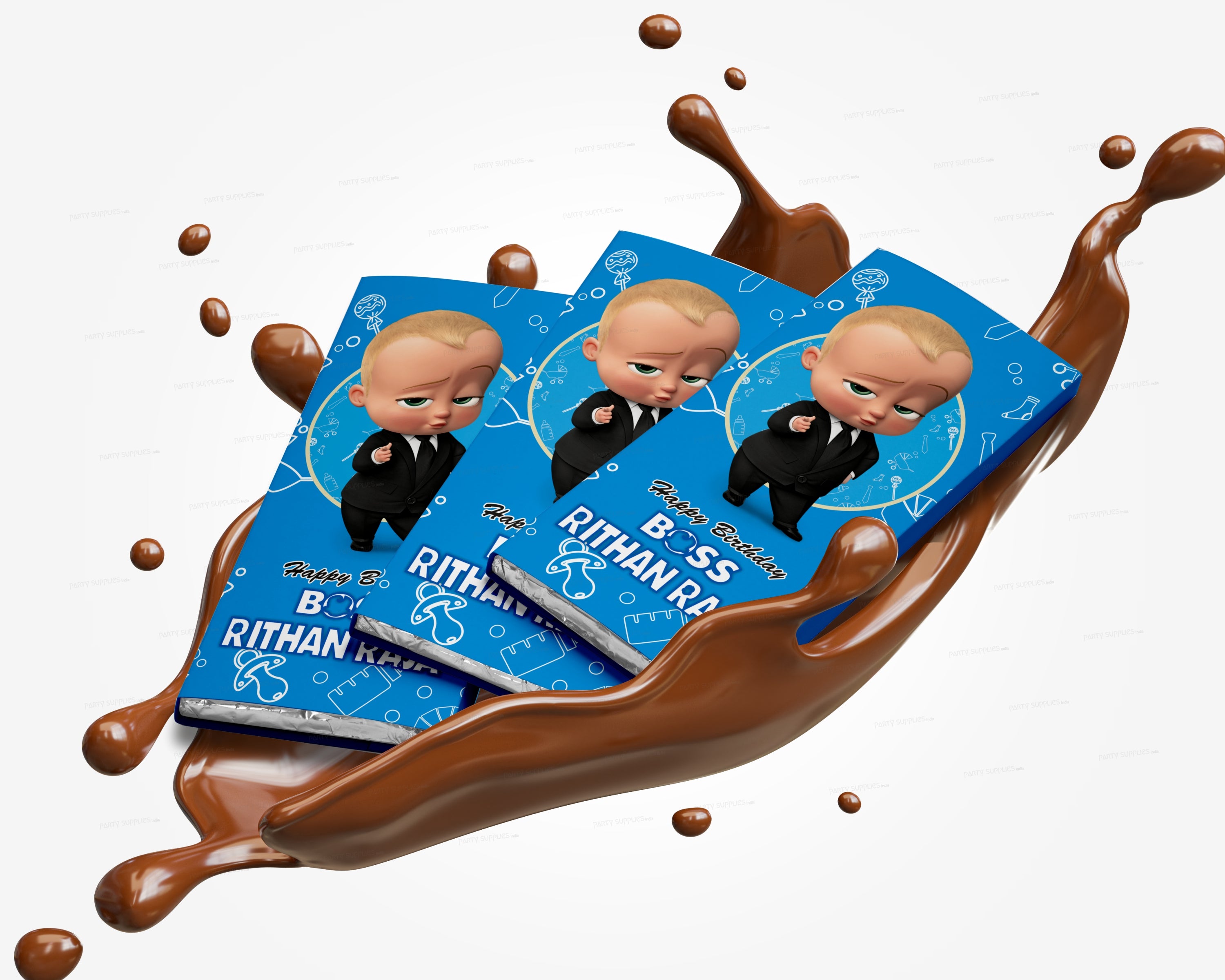 Boss Baby Theme Home Made Chocolate Return Gifts