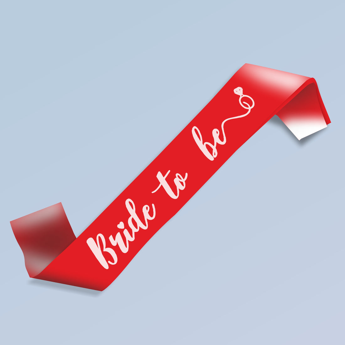 Bride to Be Red Satin Party Sash