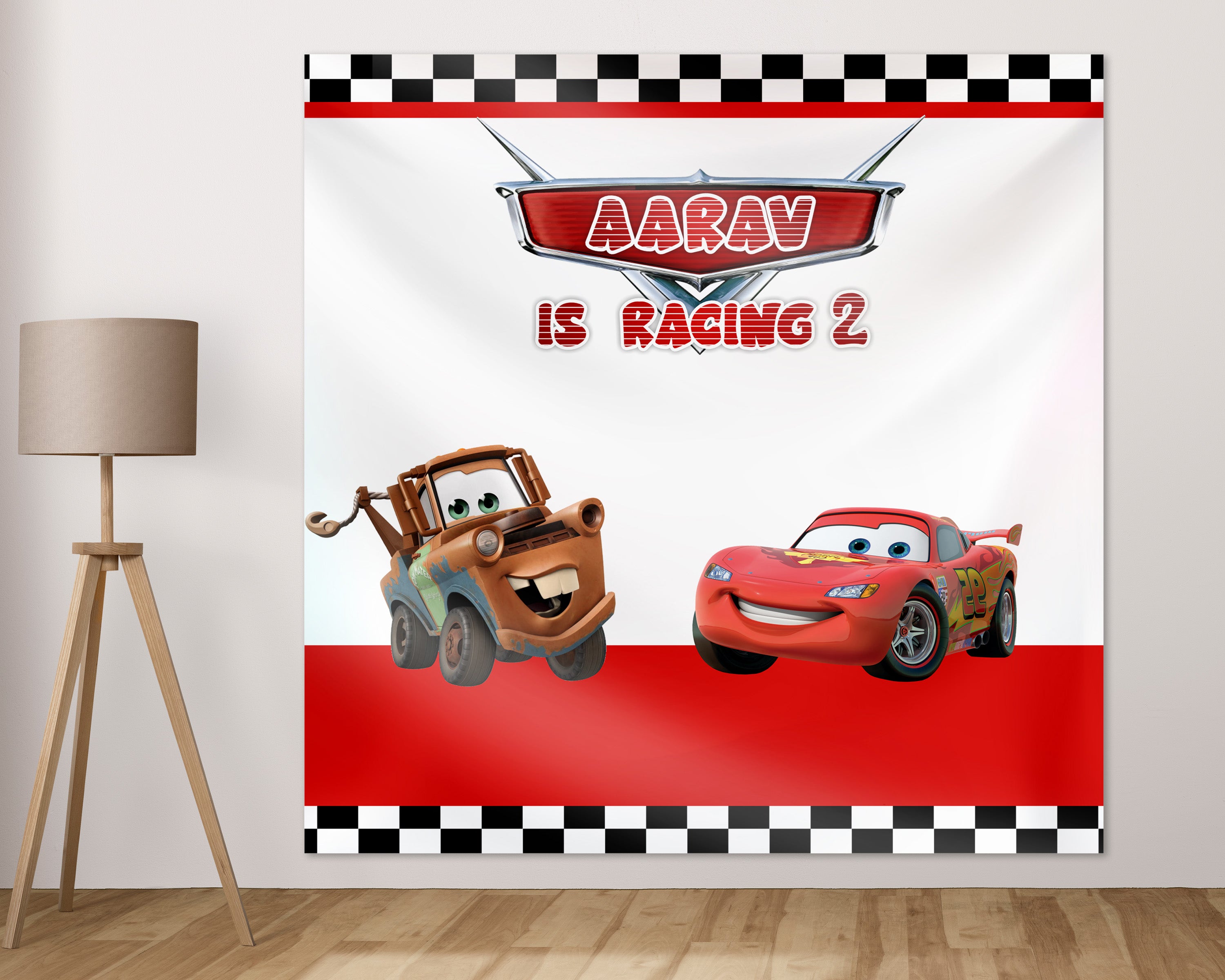 Car Theme Square Backdrop