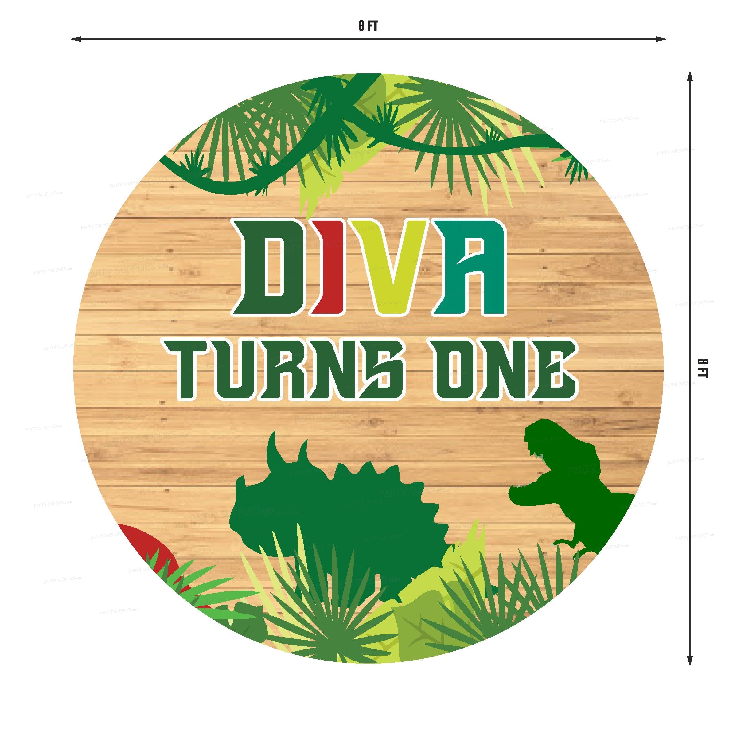 Dinosaur Theme Personalized Backdrop