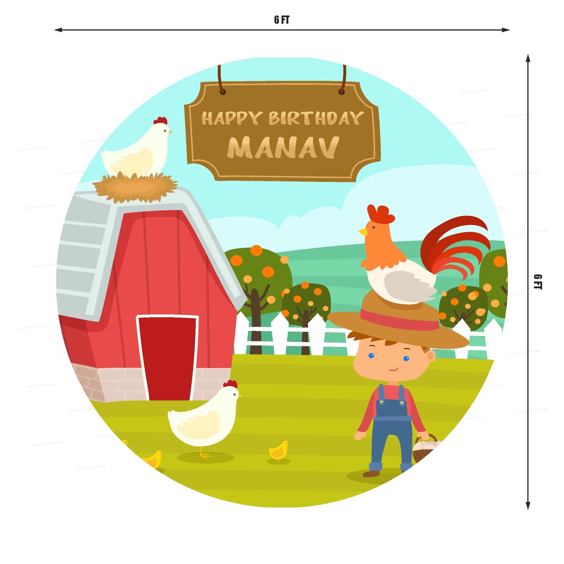 Farm Theme Customized Backdrop