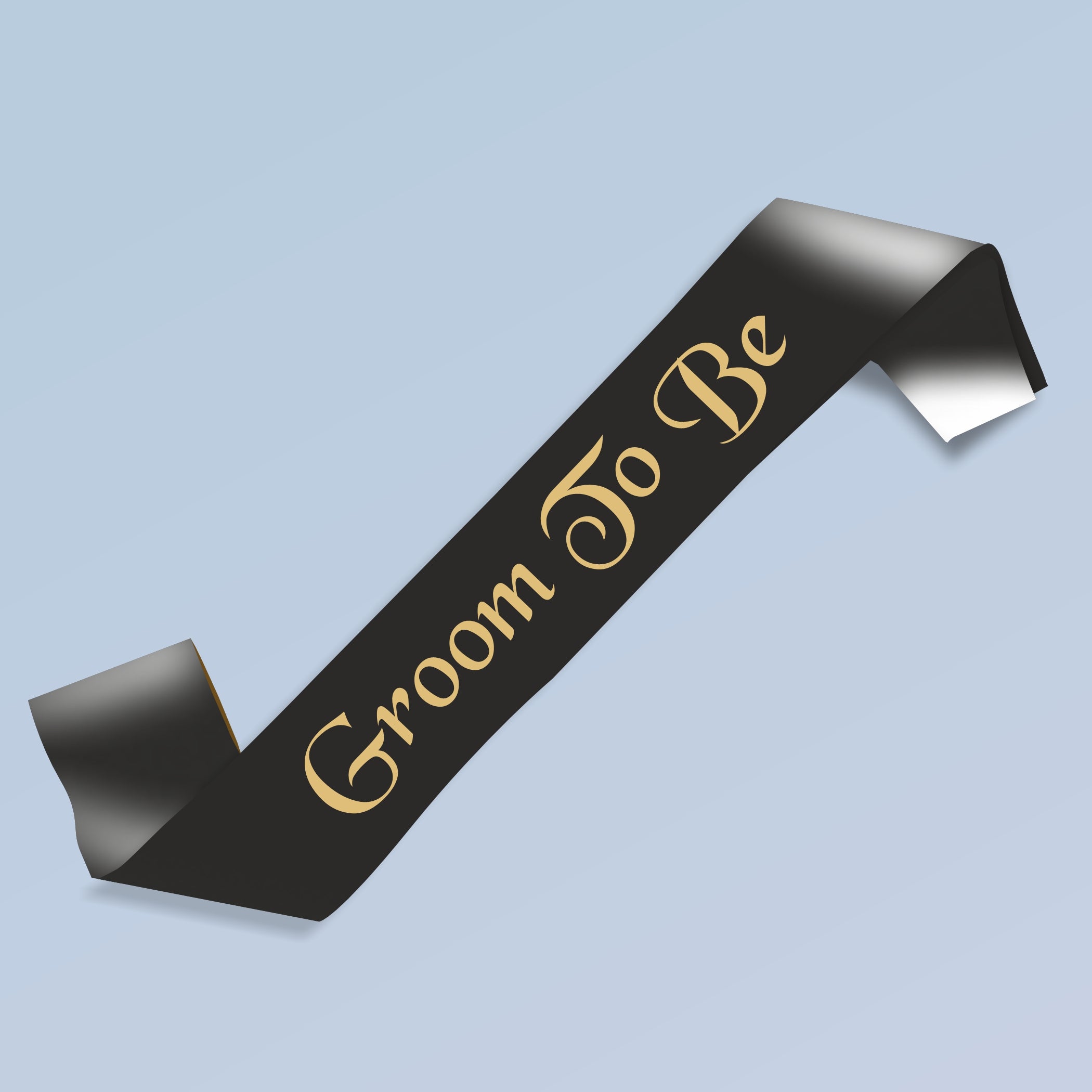 Groom to Be Black Satin Party Sash