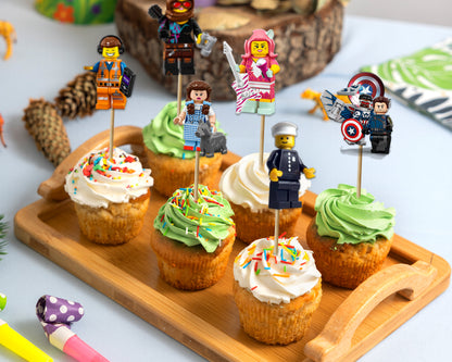 LegoTheme Cup Cake Topper