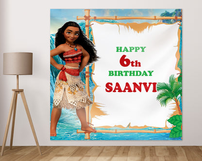 Moana Theme Square Backdrop