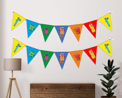 Number Blocks Theme Flag Bunting