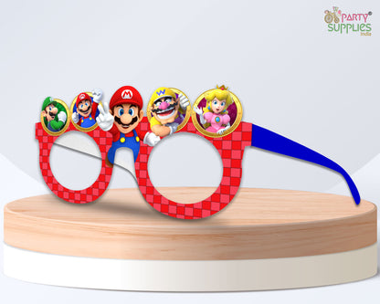 Super Mario Theme Birthday Party glasses