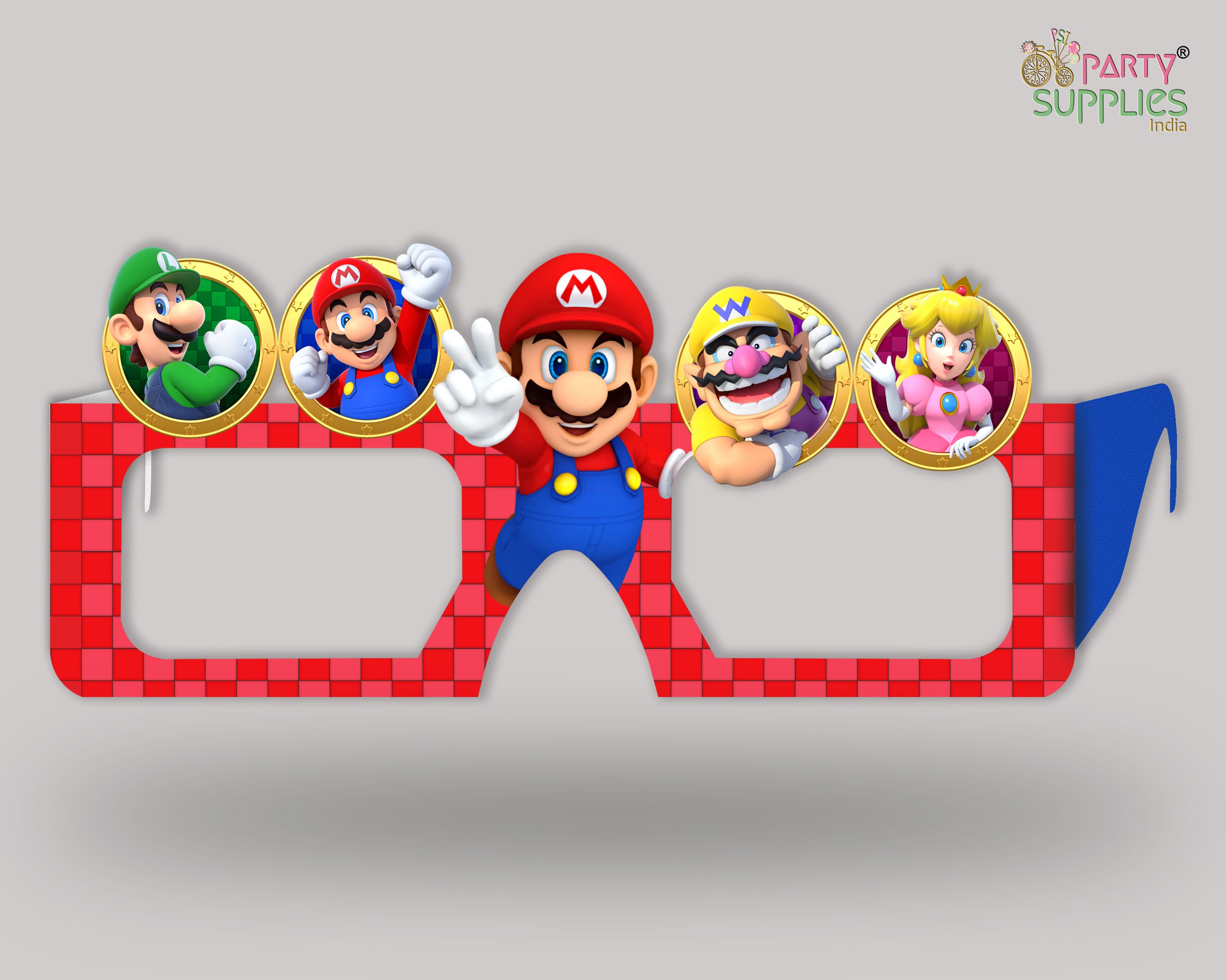 Super Mario Theme Birthday Party glasses