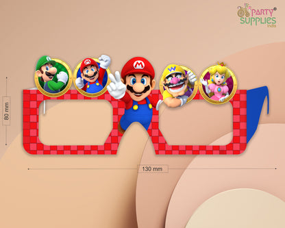 Super Mario Theme Birthday Party glasses