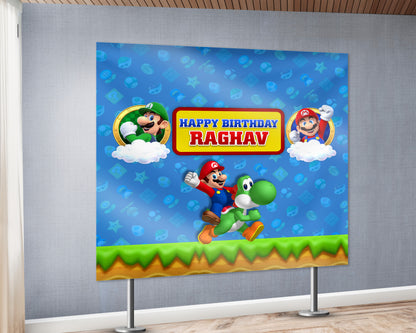 Super Mario Theme Customized Square Backdrop