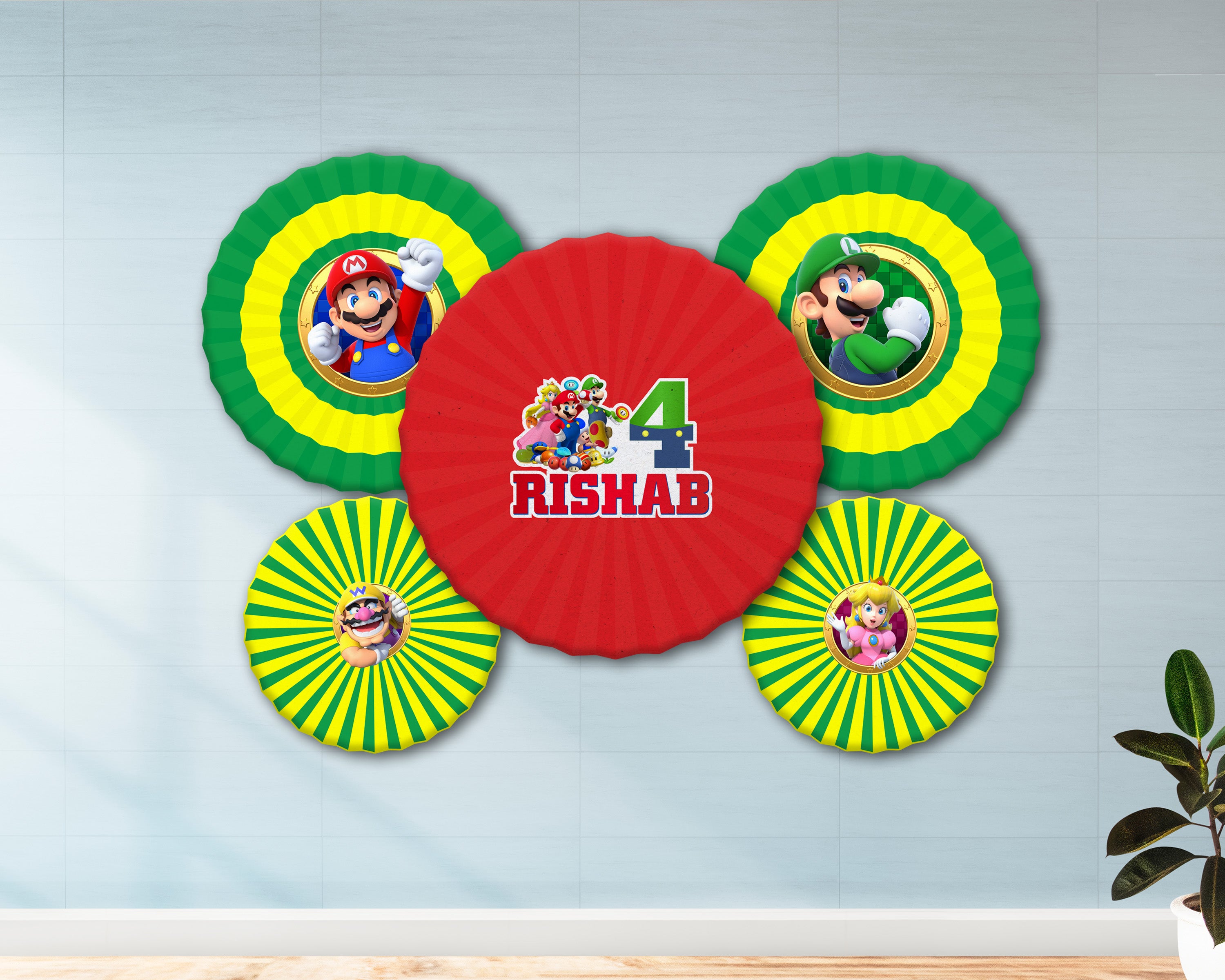 Super Mario Theme Paper Fan