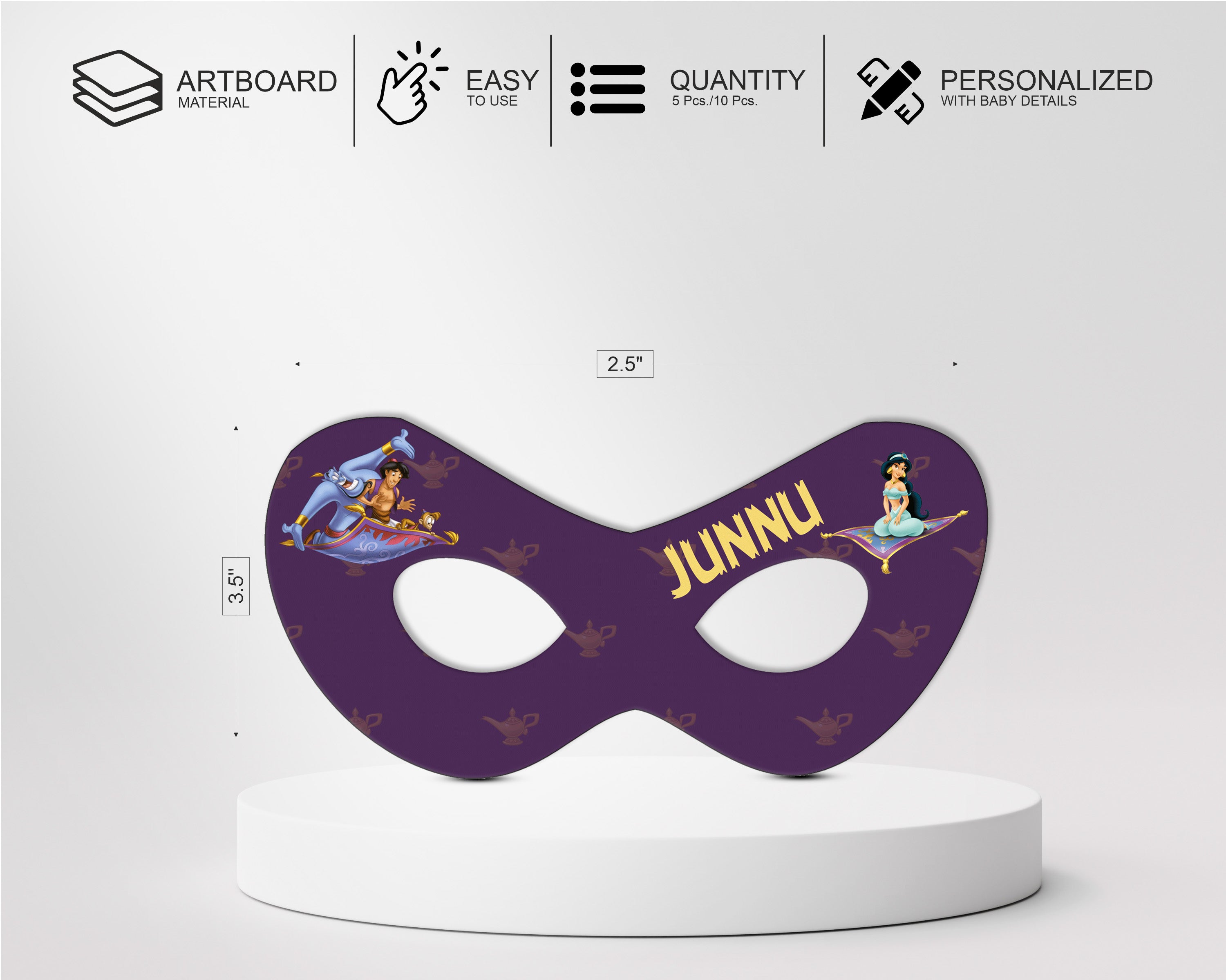 Aladdin Theme Personalized Eye Mask