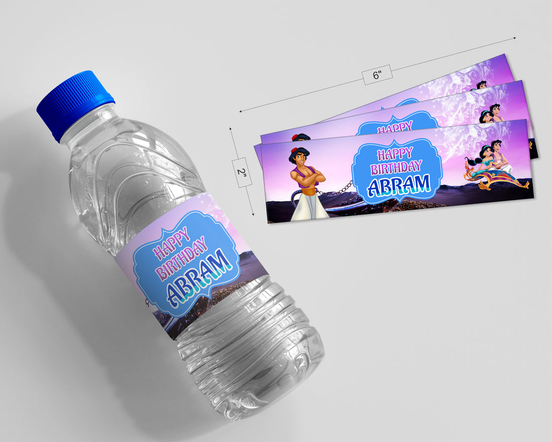 Aladdin Theme Water Bottle Sticker