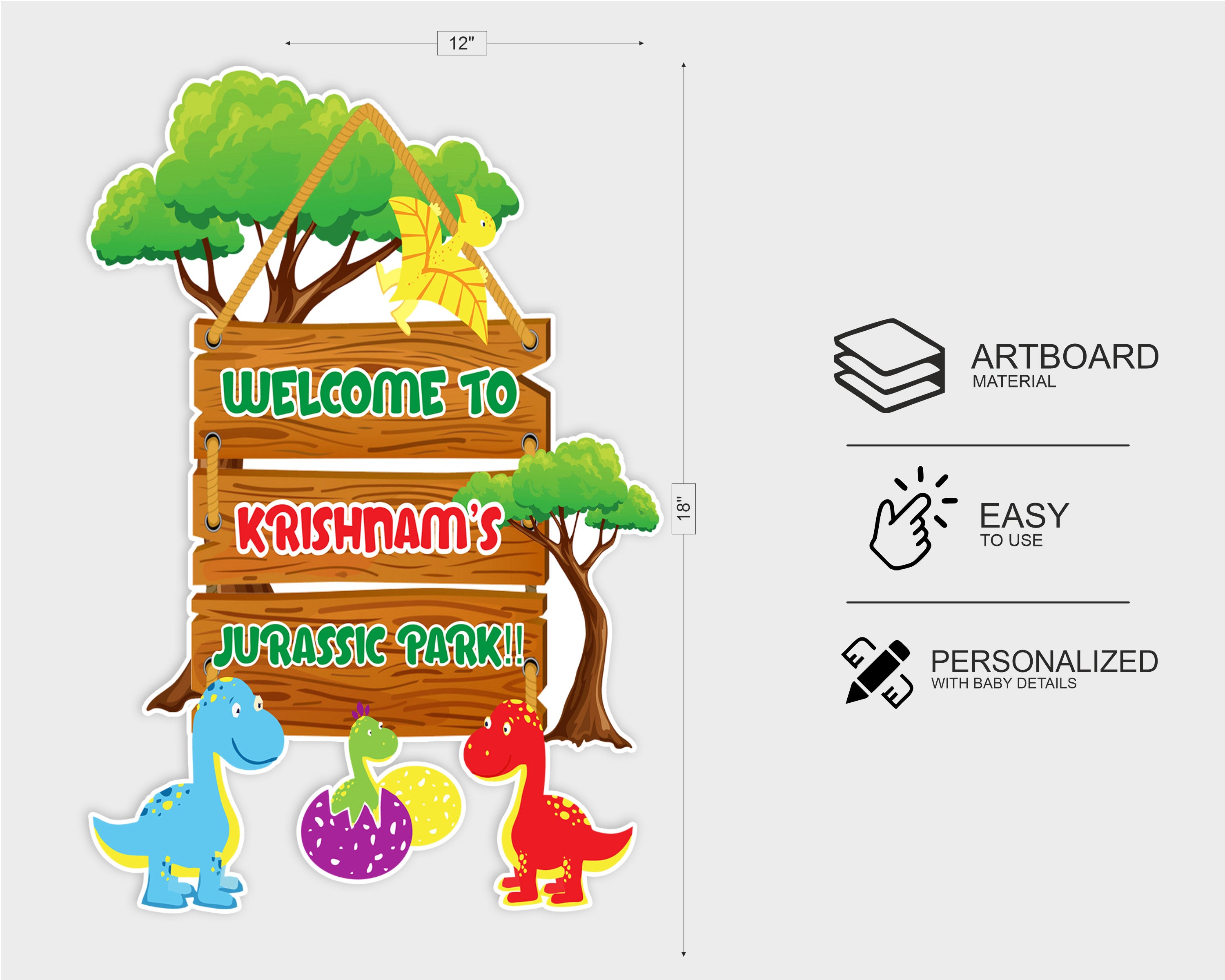 Dinosaur Theme Welcome Board