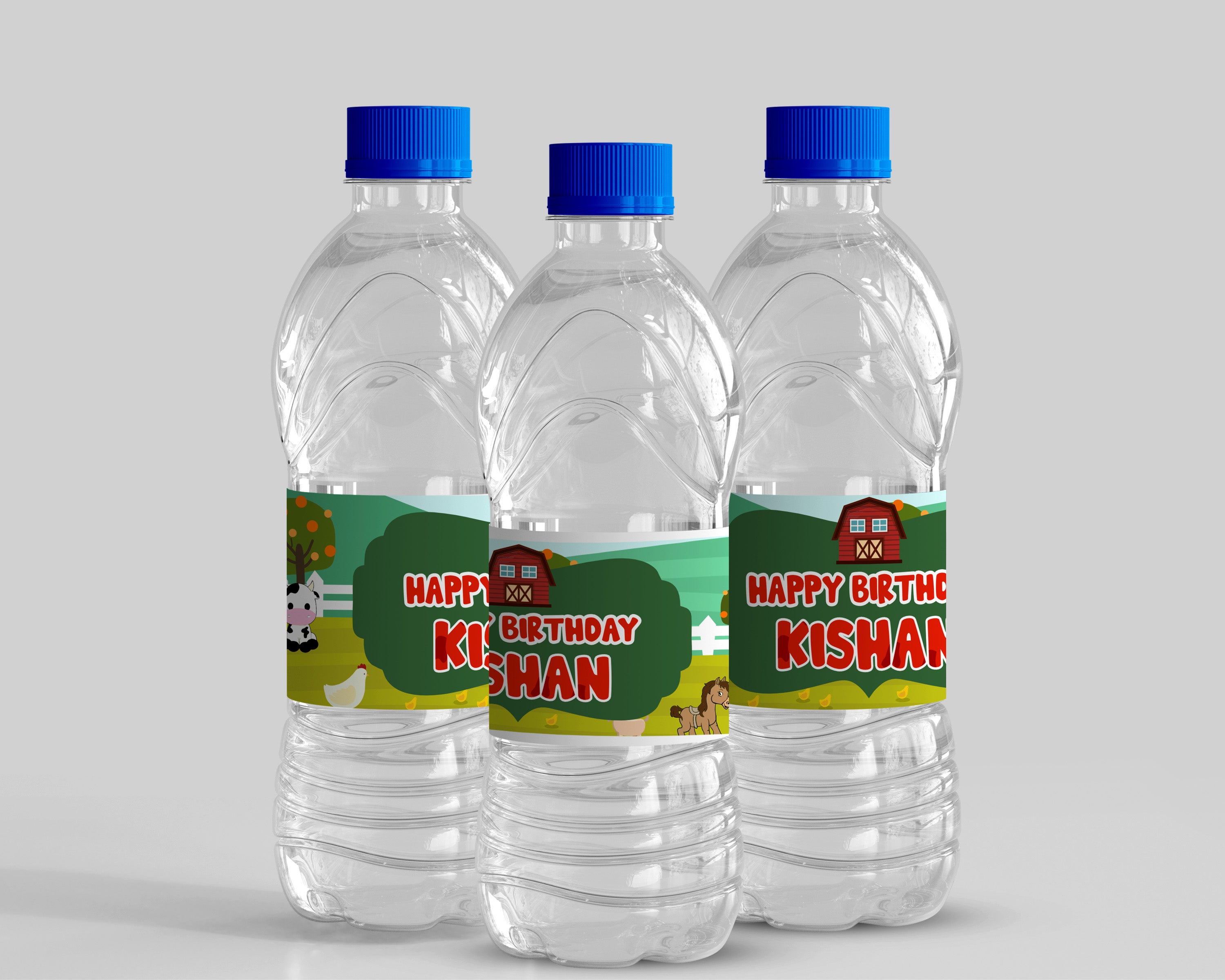 Farm Theme Water Bottle Sticker