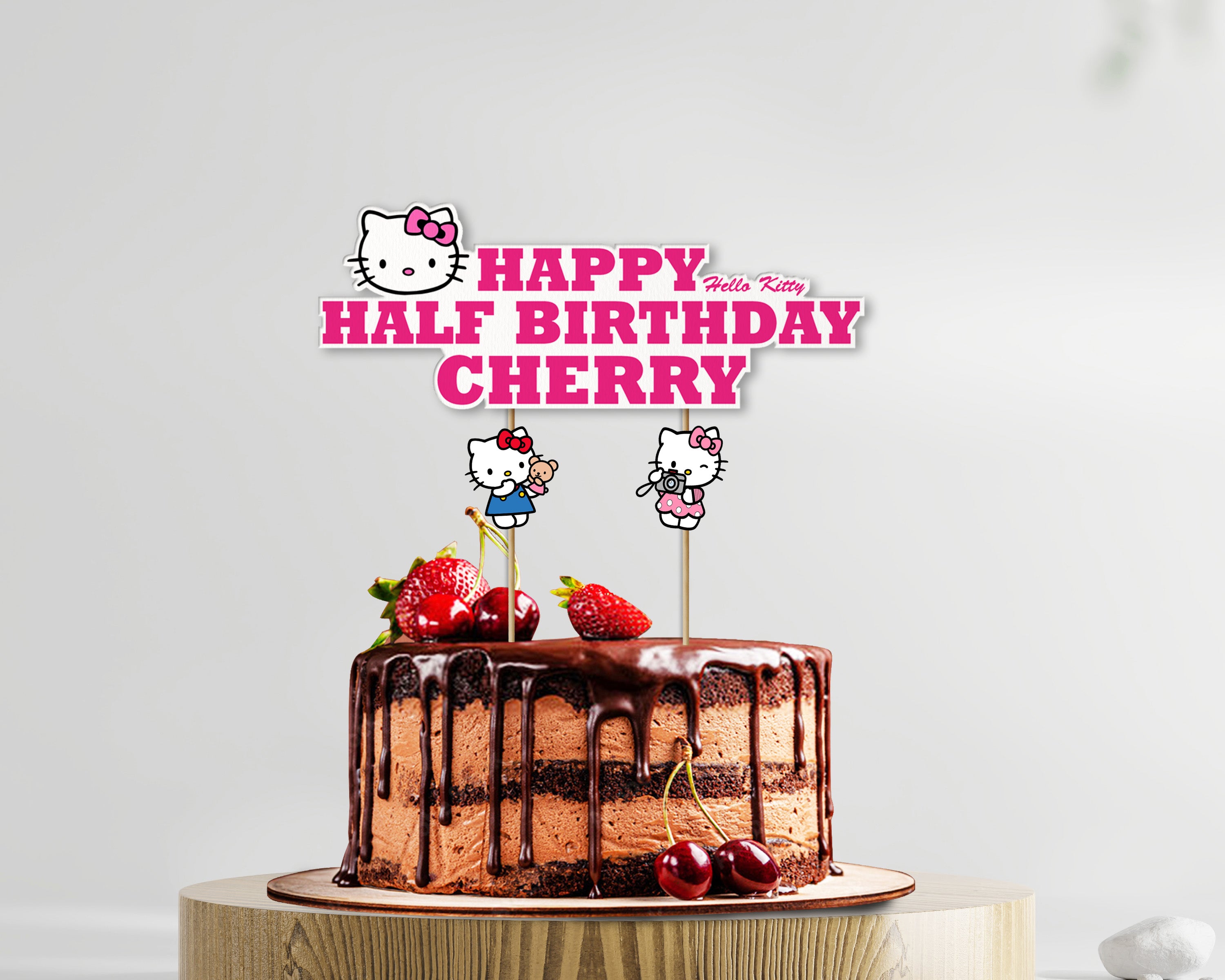 Hello Kitty Theme Cake Topper