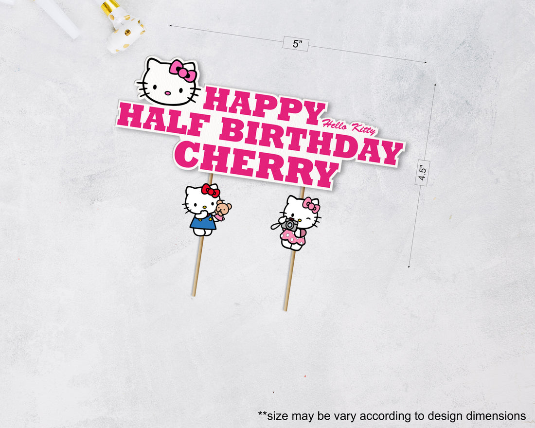 Hello Kitty Theme Cake Topper