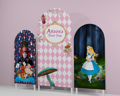 Alice In Wonderland Theme Arch Backdrop