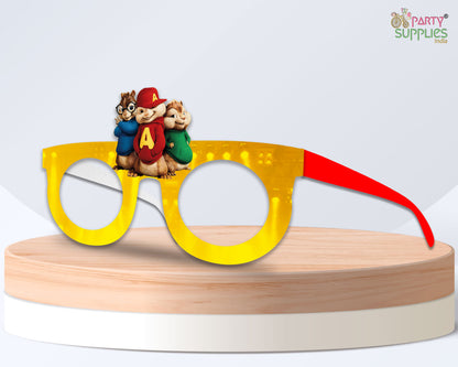 Alvin And Chipmunks theme Birthday Party glasses