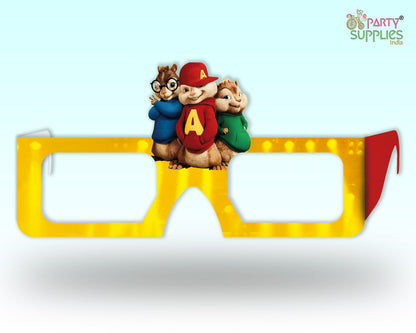 Alvin And Chipmunks theme Birthday Party glasses