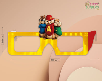 Alvin And Chipmunks theme Birthday Party glasses