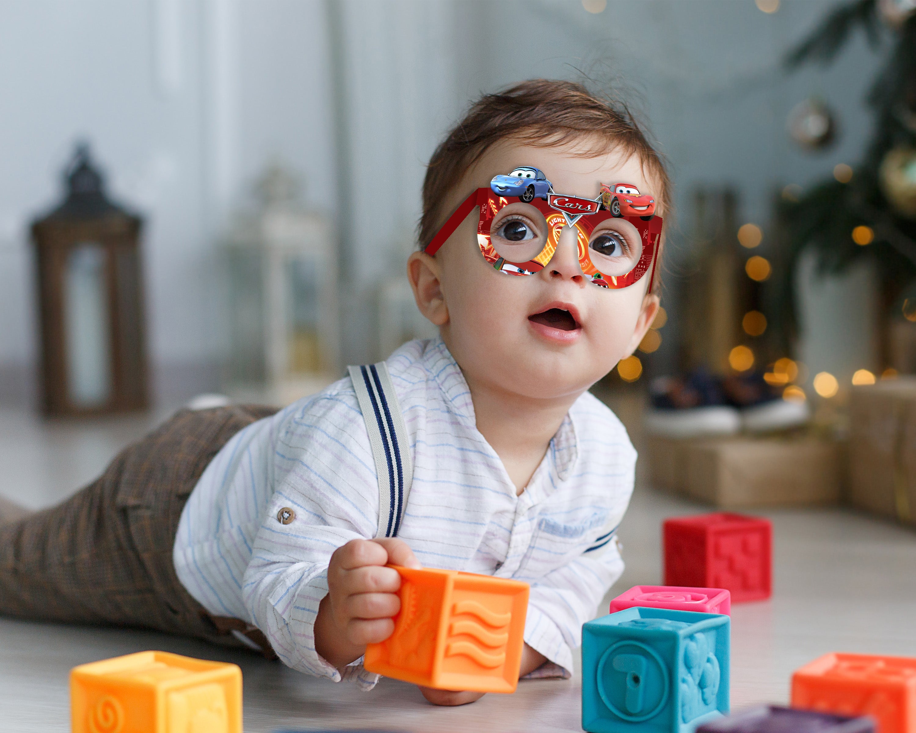 Car theme Birthday Party glasses