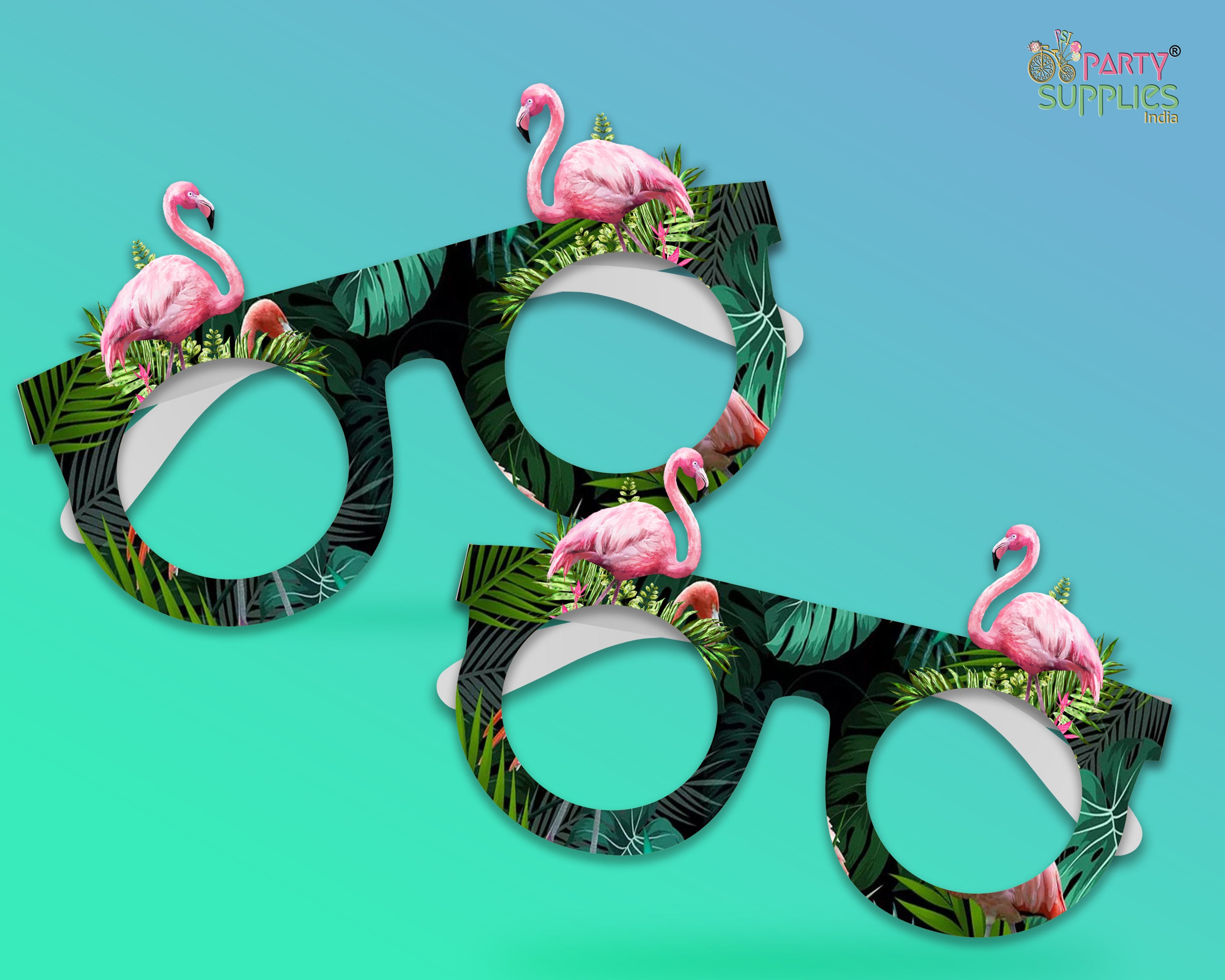 Flamingo theme Birthday Party glasses