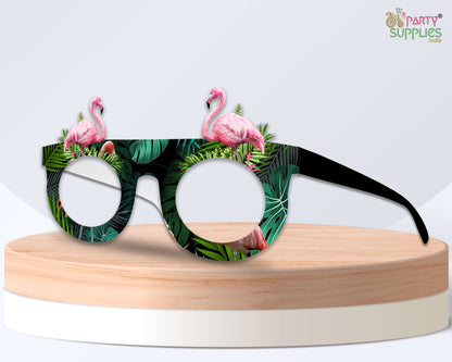 Flamingo theme Birthday Party glasses