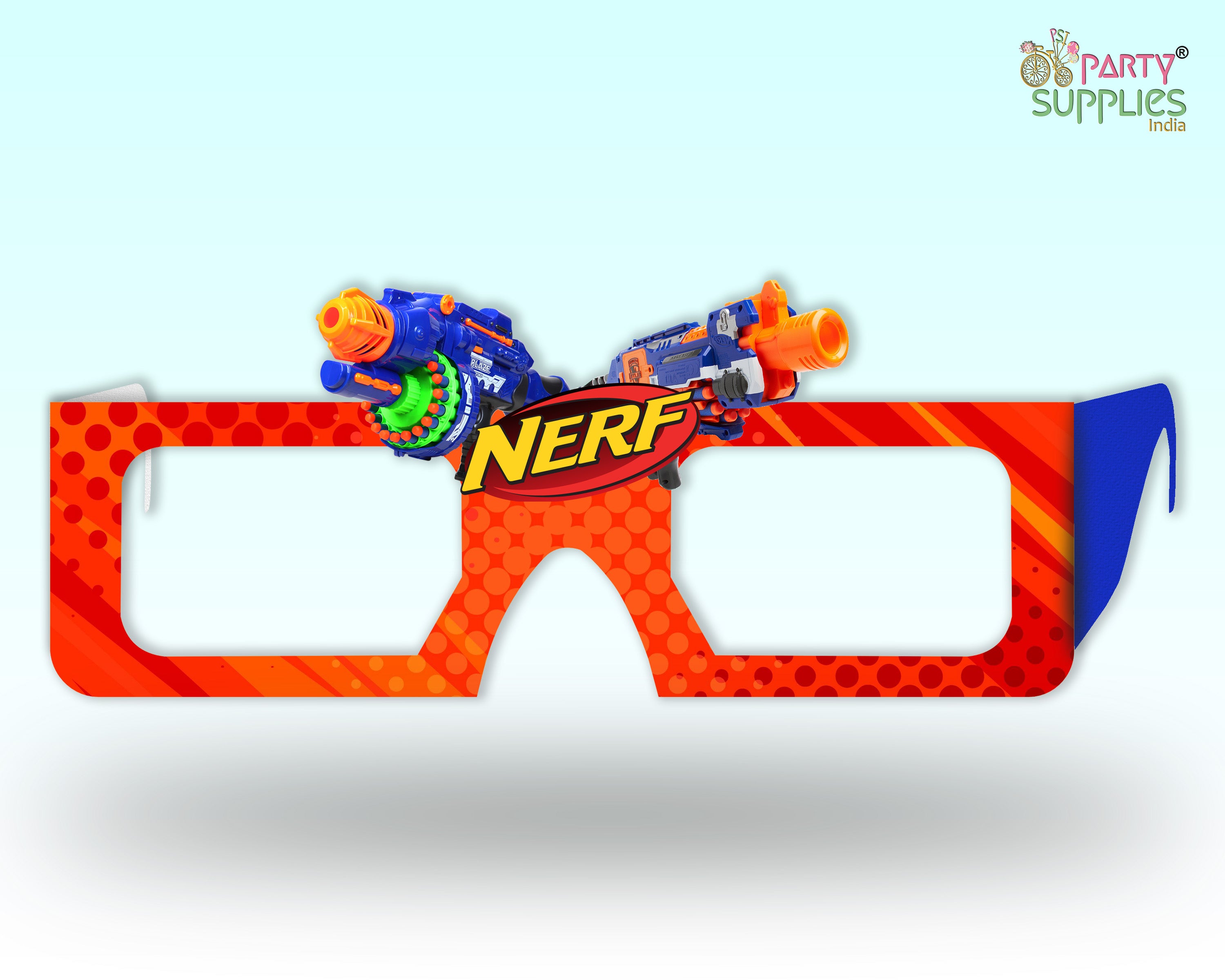 Nerf theme Birthday Party glasses