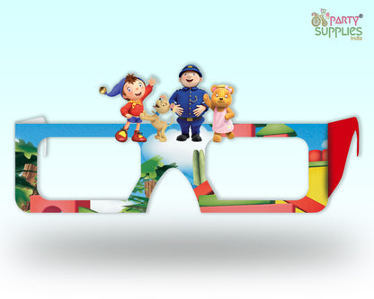 Noddy theme Birthday Party glasses