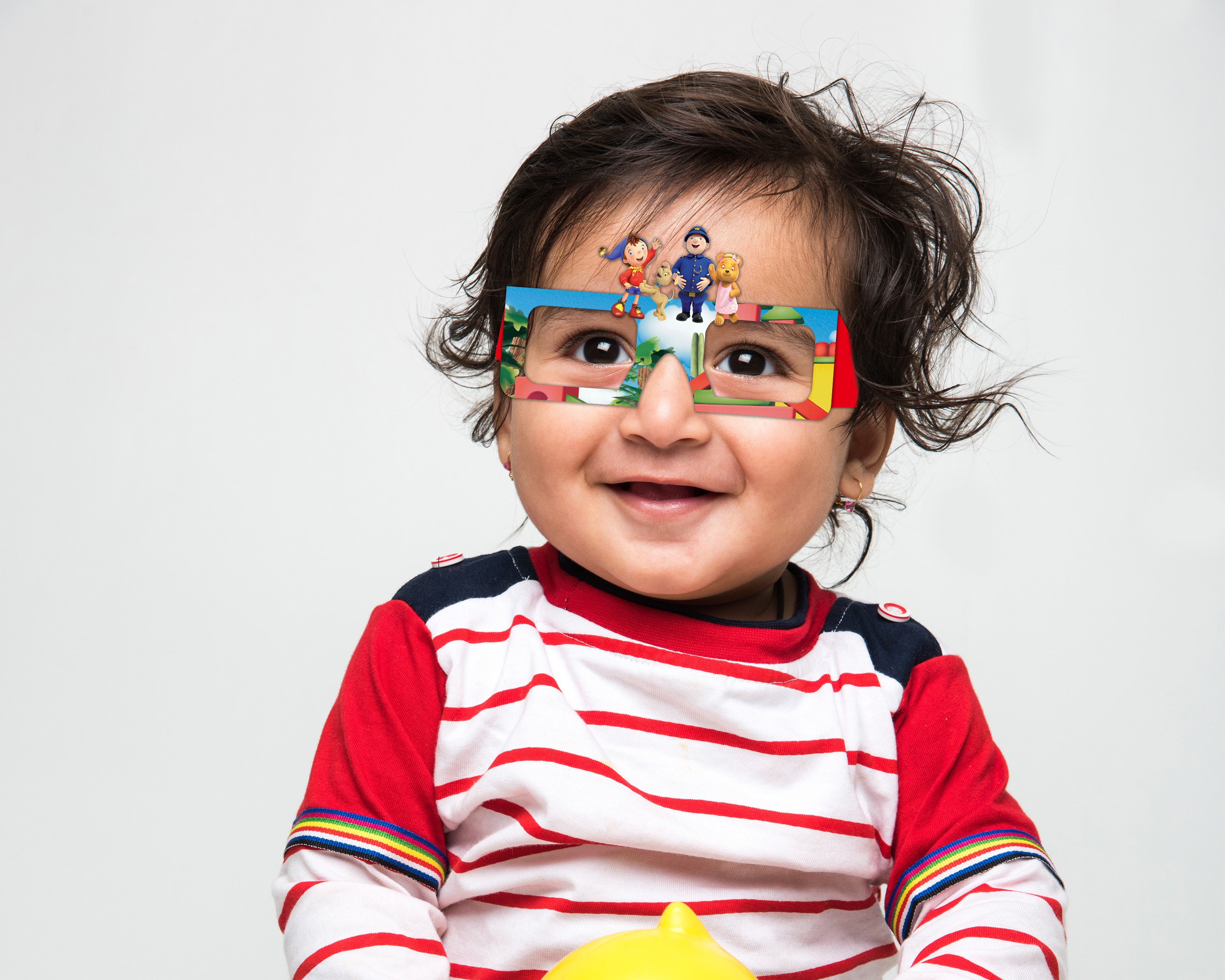 Noddy theme Birthday Party glasses