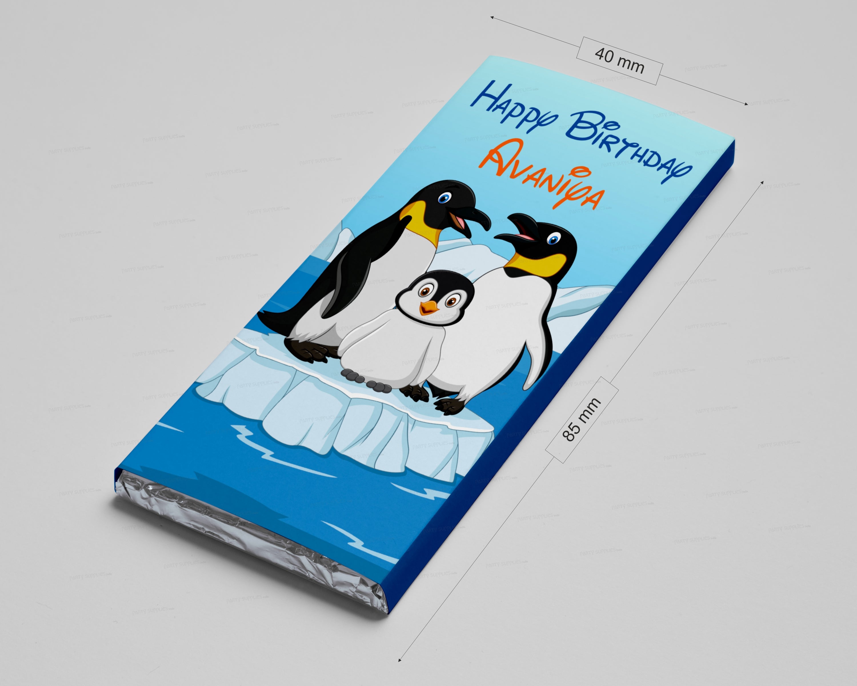 Penguin Theme Home Made Chocolate Return Gifts