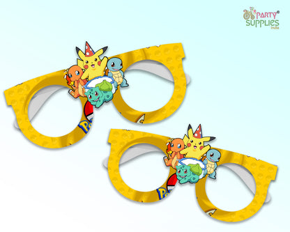 Pokemon theme Birthday Party glasses